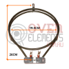 OVEN ELEMENT FAN FORCED OVAL NECK+STUDS 2000W